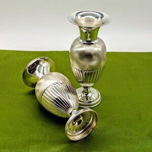 Eberle Germany Silverplate Vase Candle Holders (2)